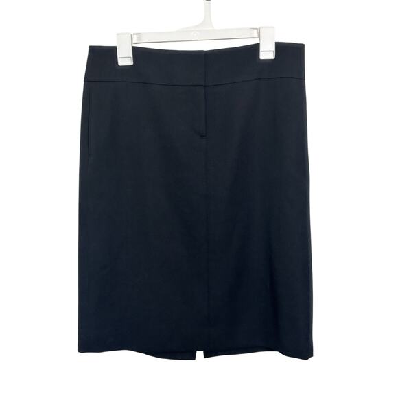 Y2K J Crew 100% Wool Black Pencil Skirt Size 10 Preppy Classic Office Siren - Picture 1 of 6